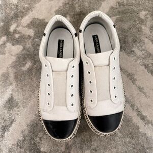 Karl Lagerfeld White and Black Minimalist Sneakers